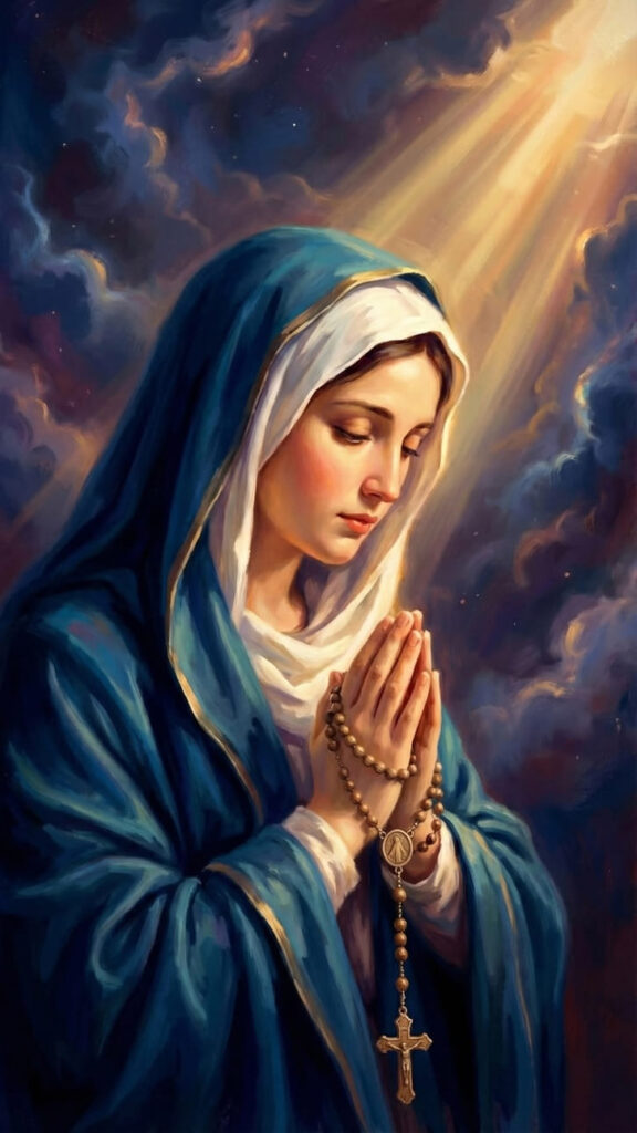 Hơn 99+ hình Đức Mẹ Maria đẹp, thiêng liêng và chất lượng cao 2 Hình ảnh mẹ Maria đẹp nhất trong khung cảnh trang nghiêm và thanh khiết
